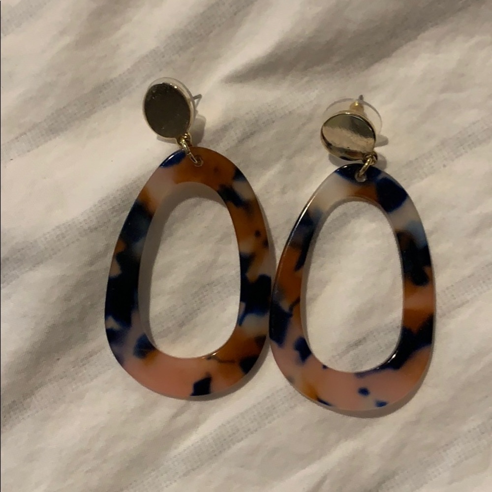 Loft pink tortoise/gold earrings